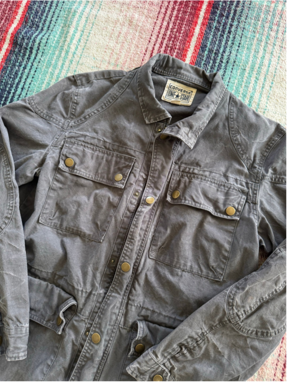 Vintage Converse Gray Canvas Field Jacket M